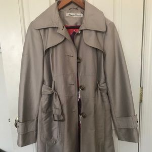Beige trench coat